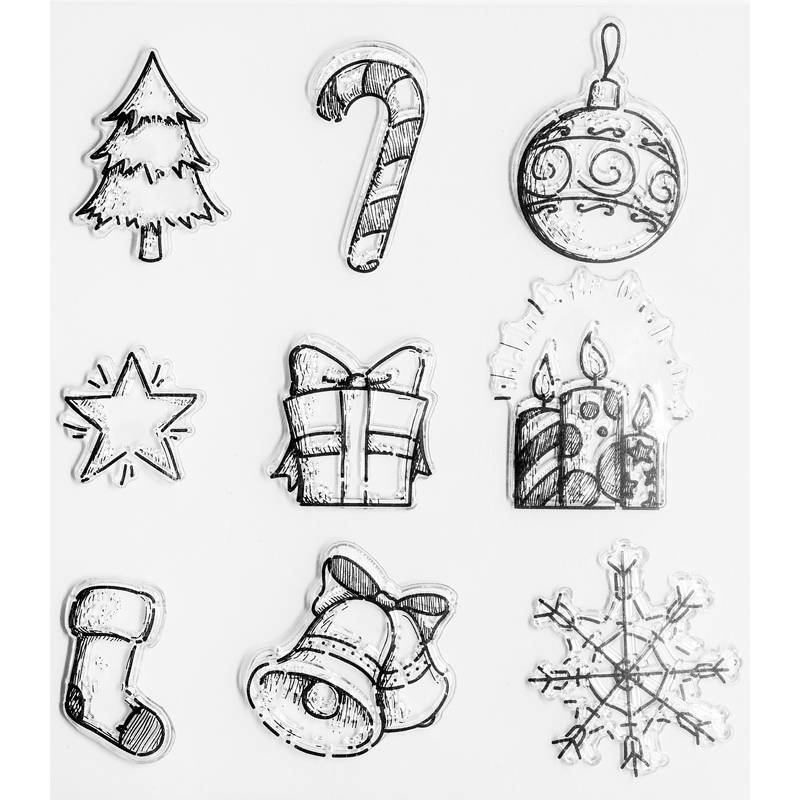 Clearstamps - Genomskinliga stämplar - Blandade Julmotiv