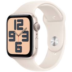Apple Watch SE GPS 44mm Starlight Aluminium Sport Band S/M MXEU3 - Unisex - 44 mm - Smartwatch - Quartz m. Oplader