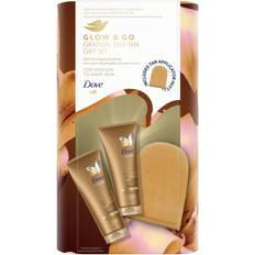 Dove Glow & Go Gradual Self-Tan Gift Set sæt til at få en perfekt solbrændthed