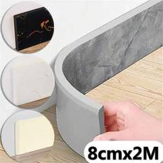 1 rulle 8cmx2m Peel & Stick Flexibel sockellist - självhäftande golvlister för anti-kollision heminredning - Multifärgad (8 cm x 2 m)