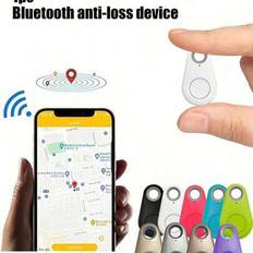 1st GPS Smart Tracker Key Finder - Trådlös Anti-Lost Locator med larm för husdjur, katter, hundar, nycklar, plånbok, bagage - plast, bärbar trådlös re - Multifärgad (svart,Vit,rosa)