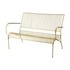 Trädgårdssoffa - Metall Gul - 118 x 34 x 46 cm