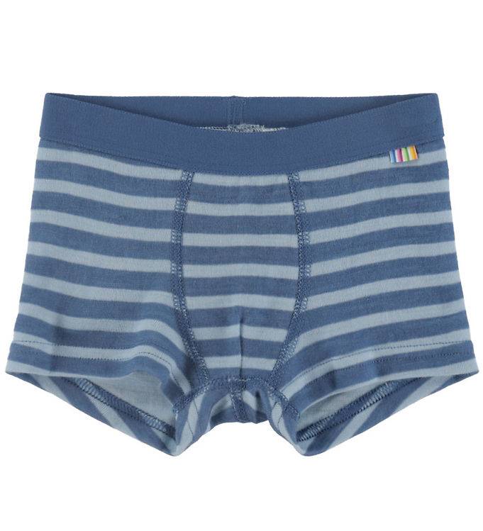 Joha Boxershorts - Ull - Mörkblå m. Ränder - Joha - 90 - Boxershorts