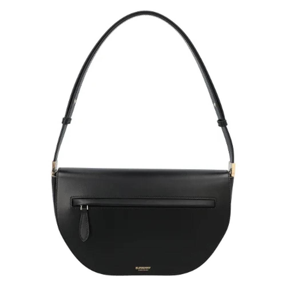 Burberry Medium Olympia Skuldertaske - Tasker - Dame - Sort - ONE SIZE - Uld