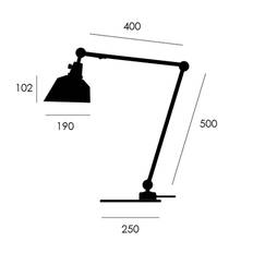 midgard modular TYP 551 bordslampa vit 70 cm