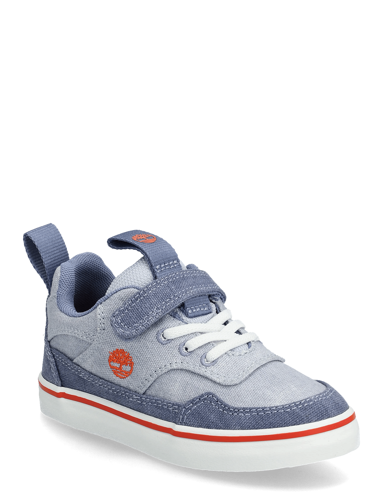 Timberland Stone Jump Low Hook & Loop Sneaker Lt Blue Canvas - Blue - 27
