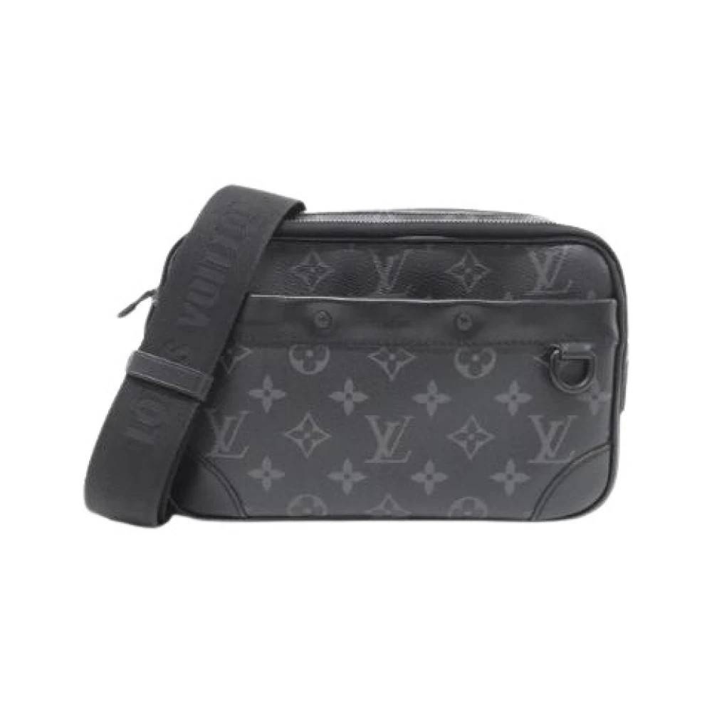 Louis Vuitton Vintage Pre-owned Alpha Messenger Monogram Eclipse Skuldertaske - Vintage - Dame - Sort - ONE SIZE - Uld