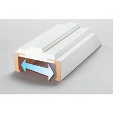 Swedoor flex+karm karmsæt med tætningsliste og bundstykke, 92-127 mm, hvid - 88,6 x 198,9 cm (9x20)