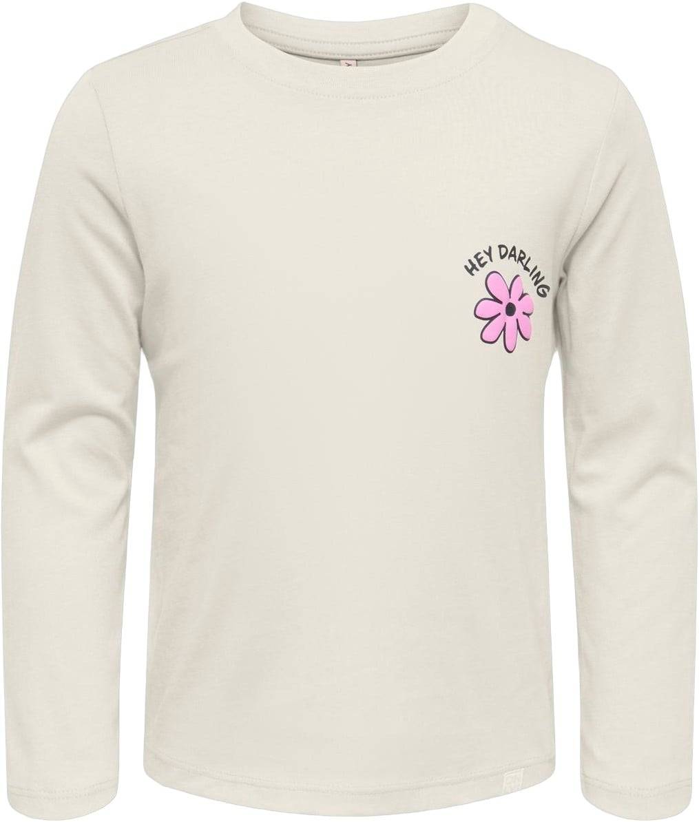 Only Mini Kmgharriet LS Loose Heavy TEE JRS Str 116 - Tofu/darling Bluser hos Magasin.