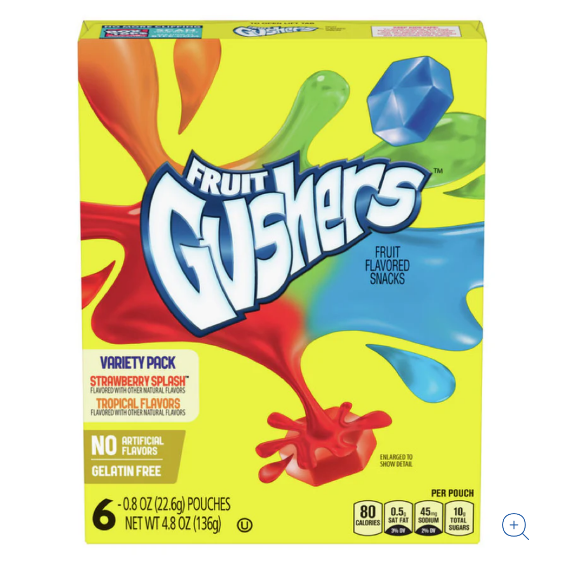 Fruit Gushers - Tropical & Strawberry.