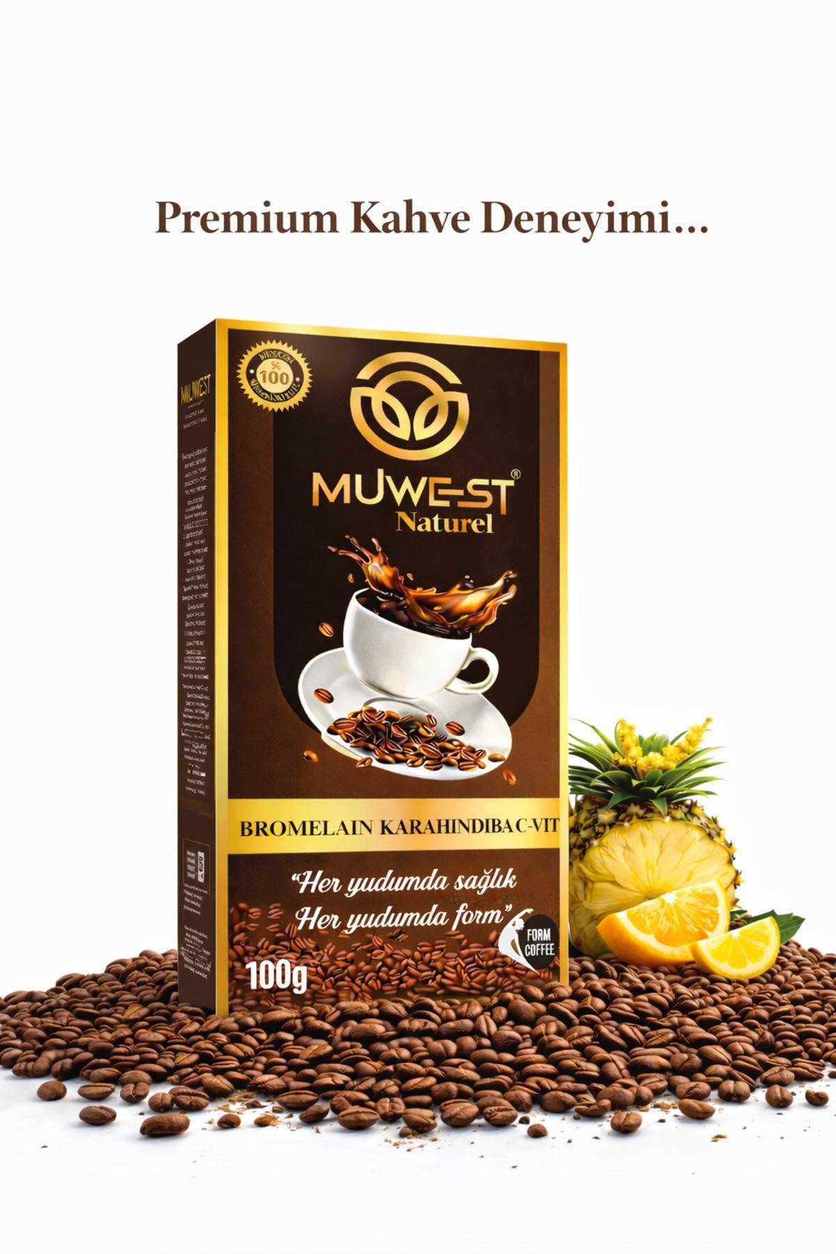 Muwest Naturligt Kaffe Bromelain Maskros Vitamin C 100 Gr 100 GR