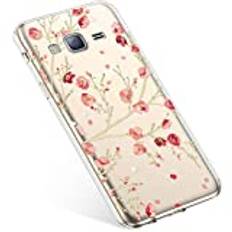 Uposao kompatibel med Samsung Galaxy J3 2015/2016 fodral Samsung Galaxy J3 2015/2016 Plum Blossom