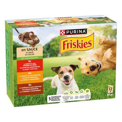 PURINA Friskies Adult i sås med nötkött, kyckling och lamm