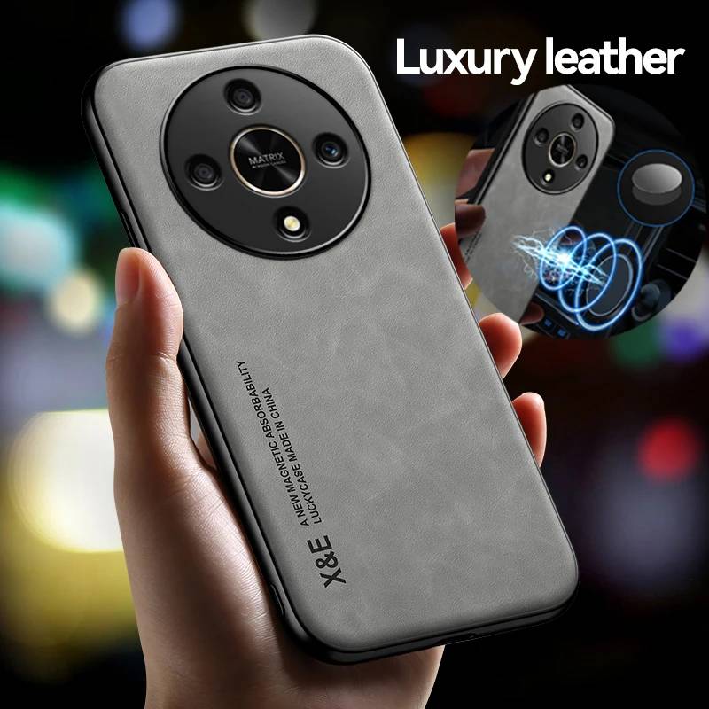 Built in Metal Sheet Phone Case For Honor X7C X8 X9A X6 C B D X9C Smart X5C Plus X6S Full Lens Protection Soft Back Cover Cases