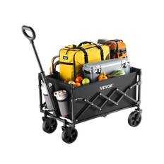 VEVOR Sammenklappelige Vognvogne 120L &amp; 225LBS Heavy Duty Foldebar Havevogn Sort