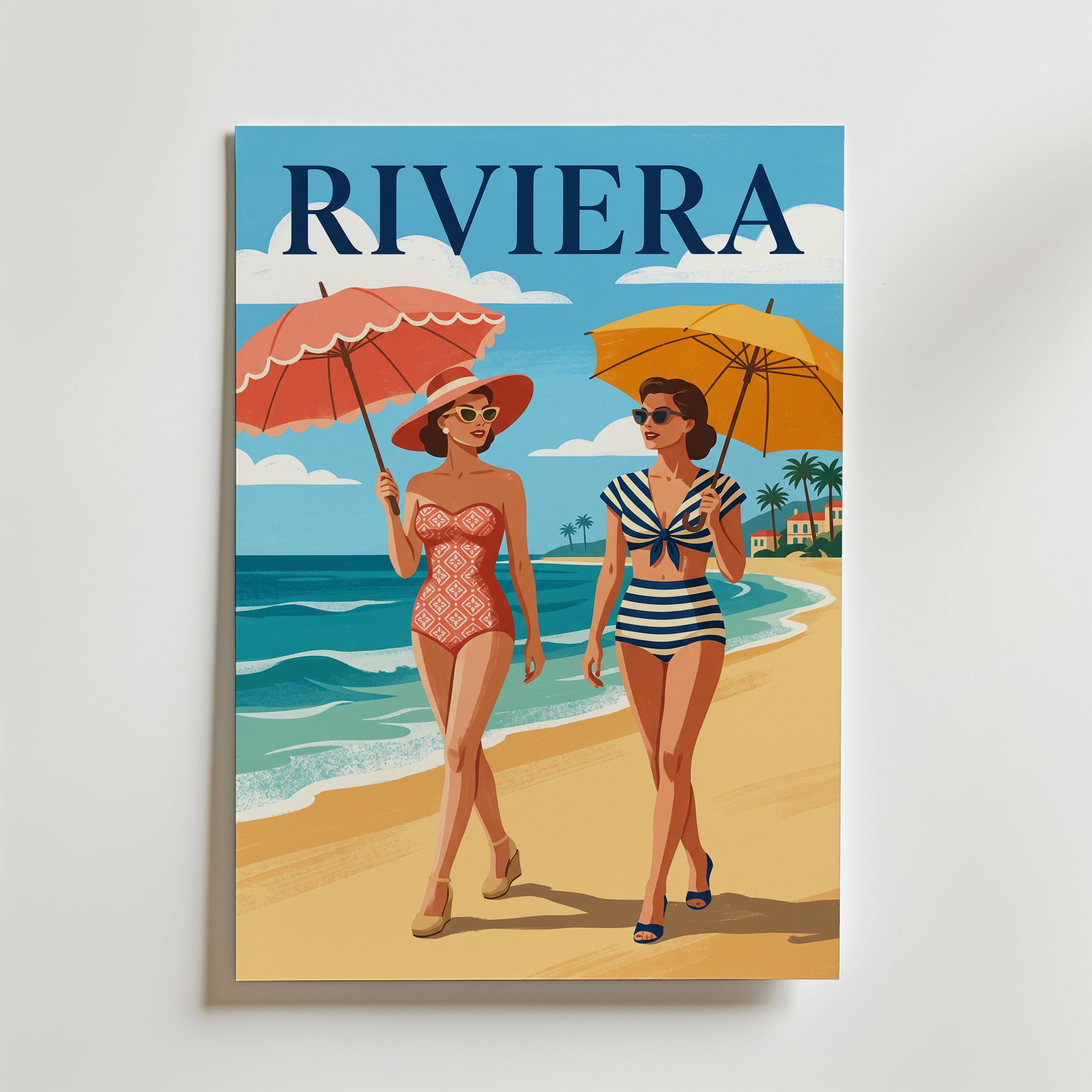 Riviera Poster - Premium Canvas 70x100 cm Utan passepartout