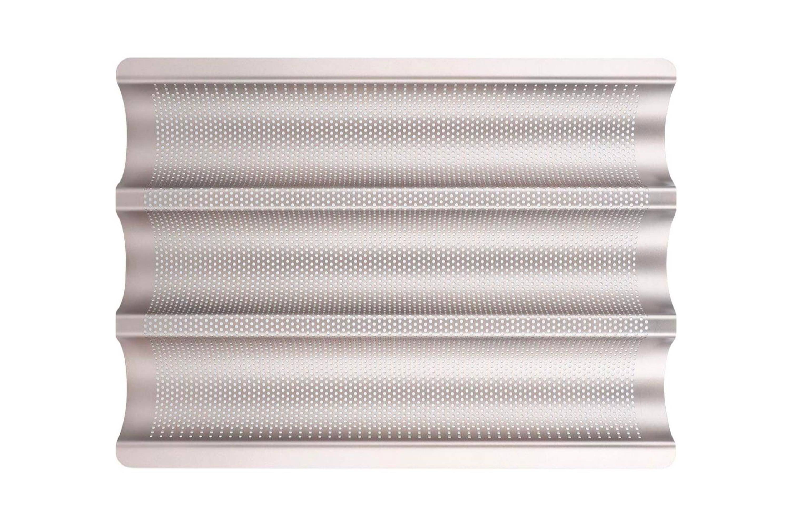 Bageplade flutes GN 1/1 perforeret alu m. silikone
