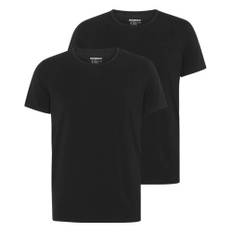 2-Pak Sort bambus t-shirt til m�nd, str. large