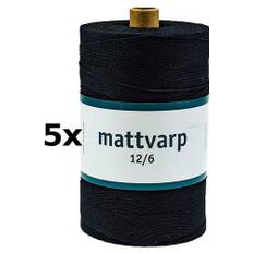 5 st. rullar Mattvarp 12/6 Svart – 500 gr / rulle