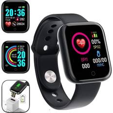 IC Smart Watch, 1,44 tommer Touch Fitness Tracker med Sports Smart Watch, meddelelse og opkalds påmindelse Smart Watch til mænd Kvinder Børn