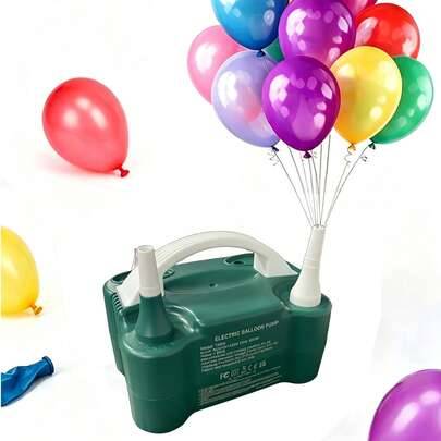 1 st bärbar elektrisk ballongpump, 220V-240V 400W elektrisk ballongpump, lämplig för festballongdekoration - Mörk Grön (En-Storlek)
