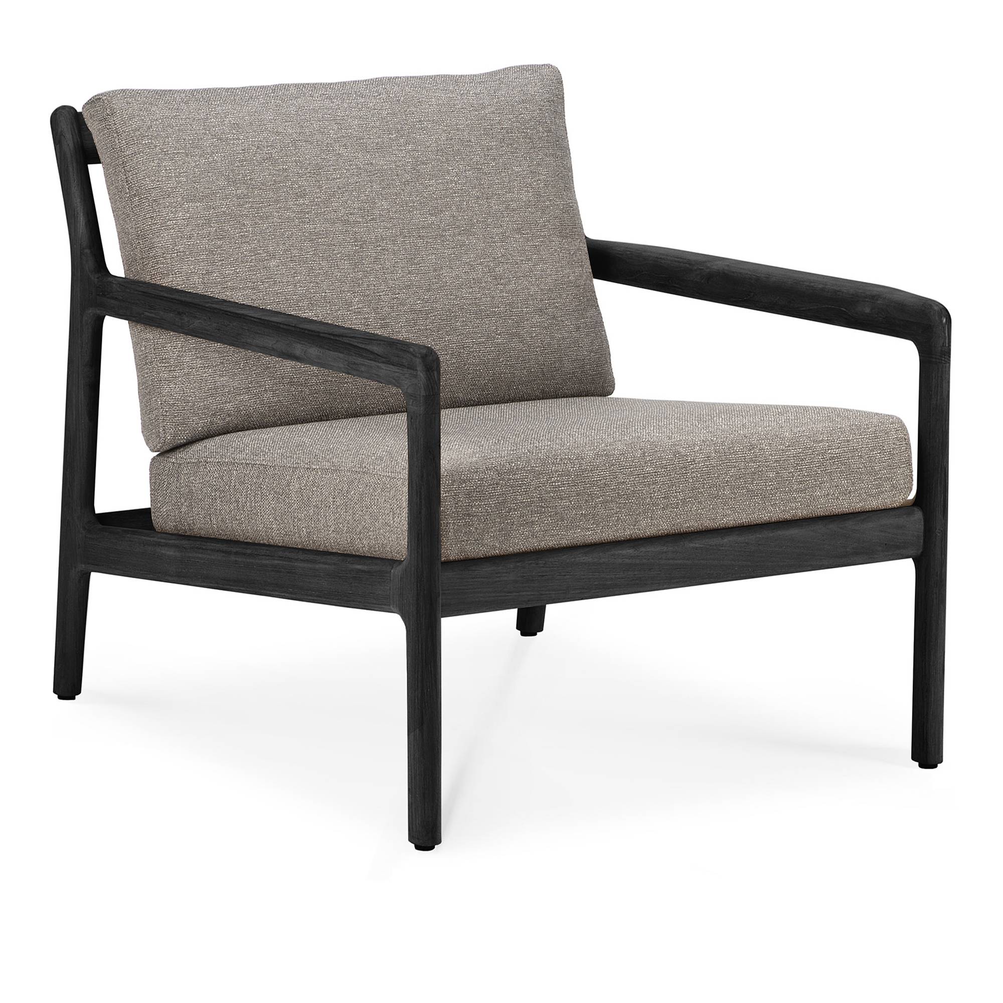 Ethnicraft - Jack Outdoor Lounge Chair Teak Black/Mocha - Utomhusfåtöljer - Svart - Trä/Skum/Plast