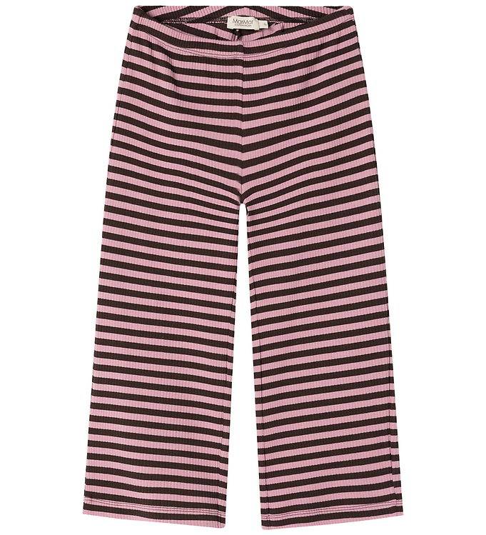 MarMar Byxor - Modal/Rib - Pensé - Heather Stripe - MarMar - 3 år (98) - Byxor - Bomull
