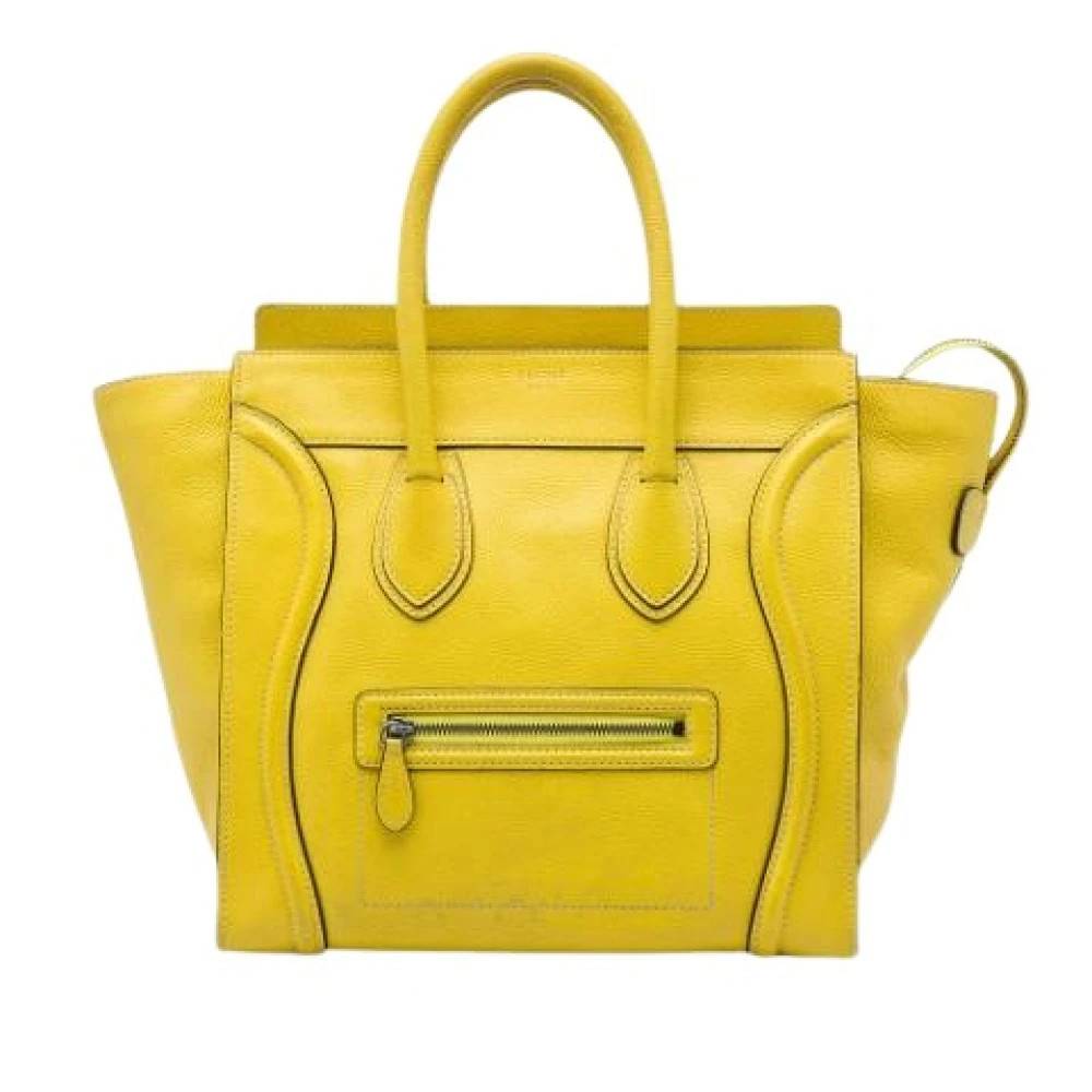 Celine Vintage Pre-owned Tote Bag - Vintage - Dame - Gul - ONE SIZE - Læder
