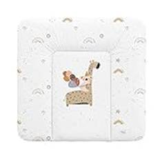 Ceba Baby® mjukt skötunderlägg 75 x 72 cm – skötbordsunderlägg för pojkar och flickor – vattentätt, tvättbart och lättvårdat – OEKO-TEX® Standard 100 – Tillverkad i EU – giraff