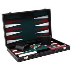 Backgammon 38 cm PU-læder