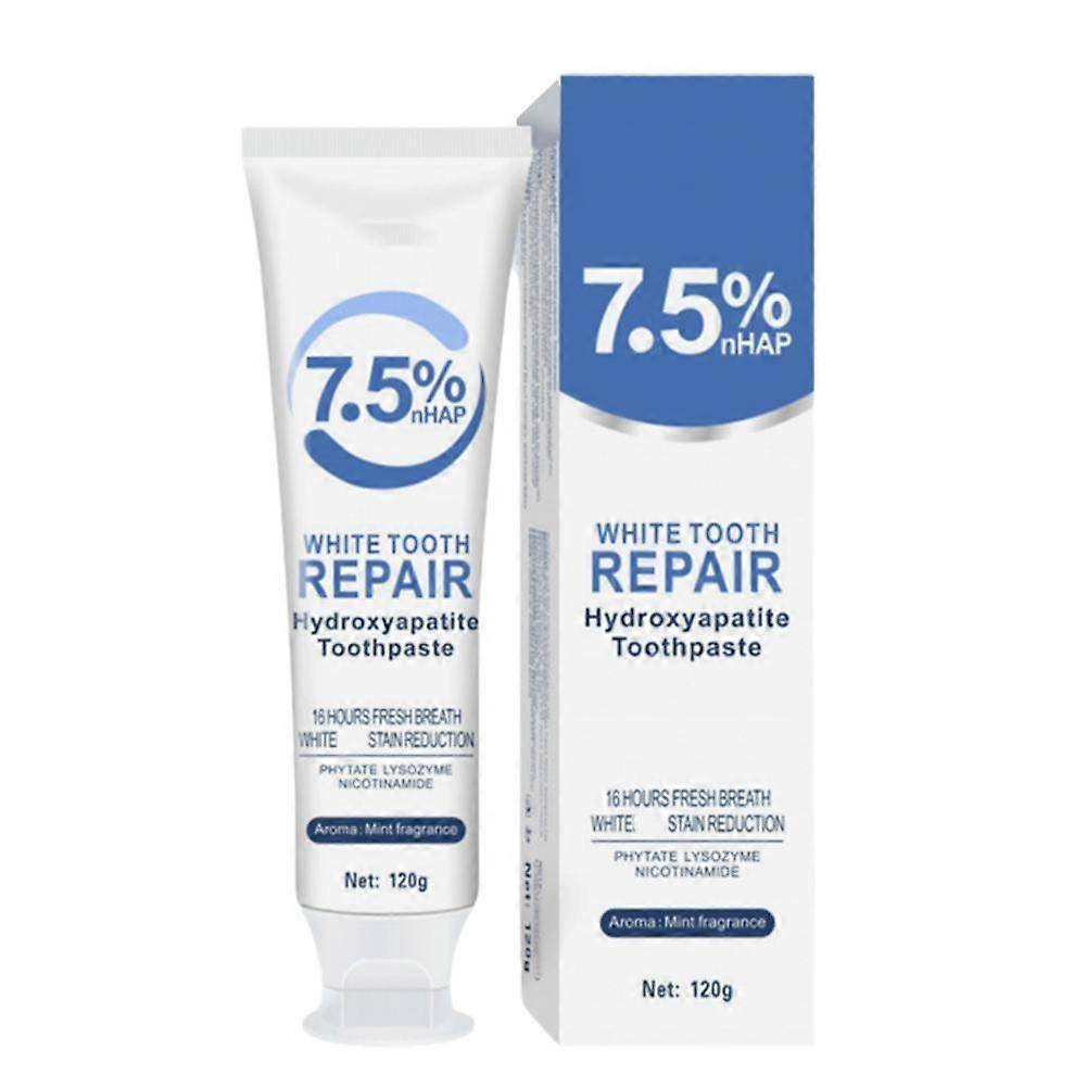 Hydroxiapatit Whitening Tandkräm 120g Fläckborttagning Skonsam
