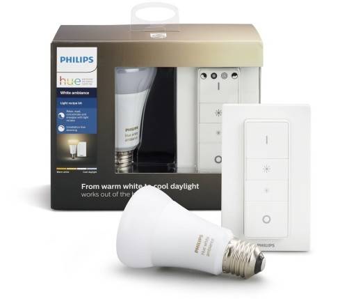 Philips Hue White Ambiance E27 standardpære, startsæt