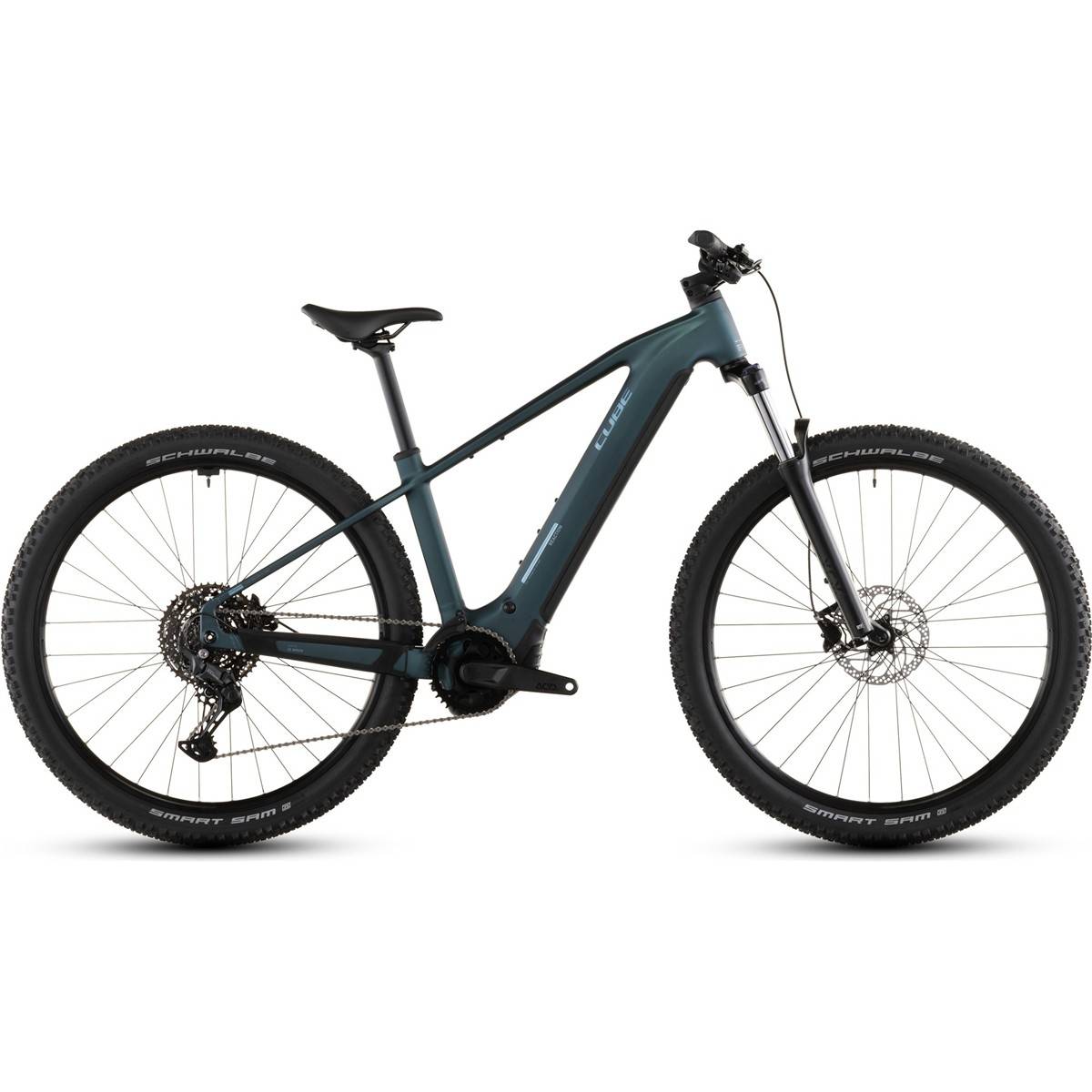 El MTB Cube Reaction Hybrid ONE 600 HS PL CX Royalgreen/Prism l-29 - Grön Blå ( )