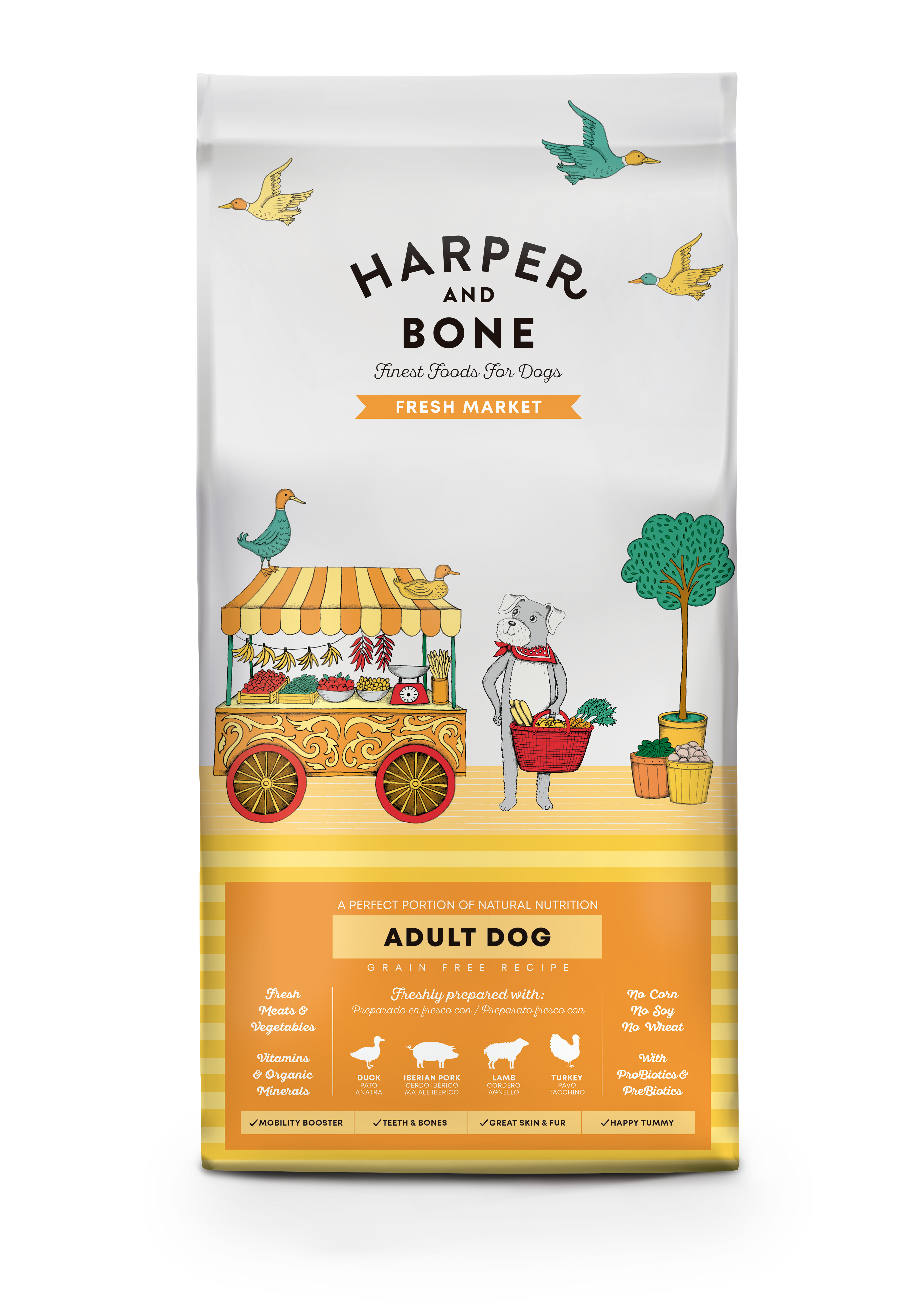 Haper & Bone Fresh Market - Kornfrit voksen hundefoder - 12 kg