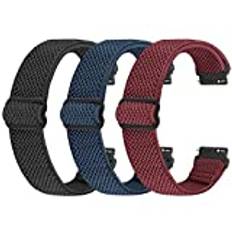 Vodtian 18 mm elastiskt nylonarmband kompatibelt med Garmin Venu 3S/Venu 2S/Vivoactive 4S/Vivomove 3S/Forerunner 265s/255s Music, sportloop klockarmband mjukt ersättningsarmband för kvinnor män