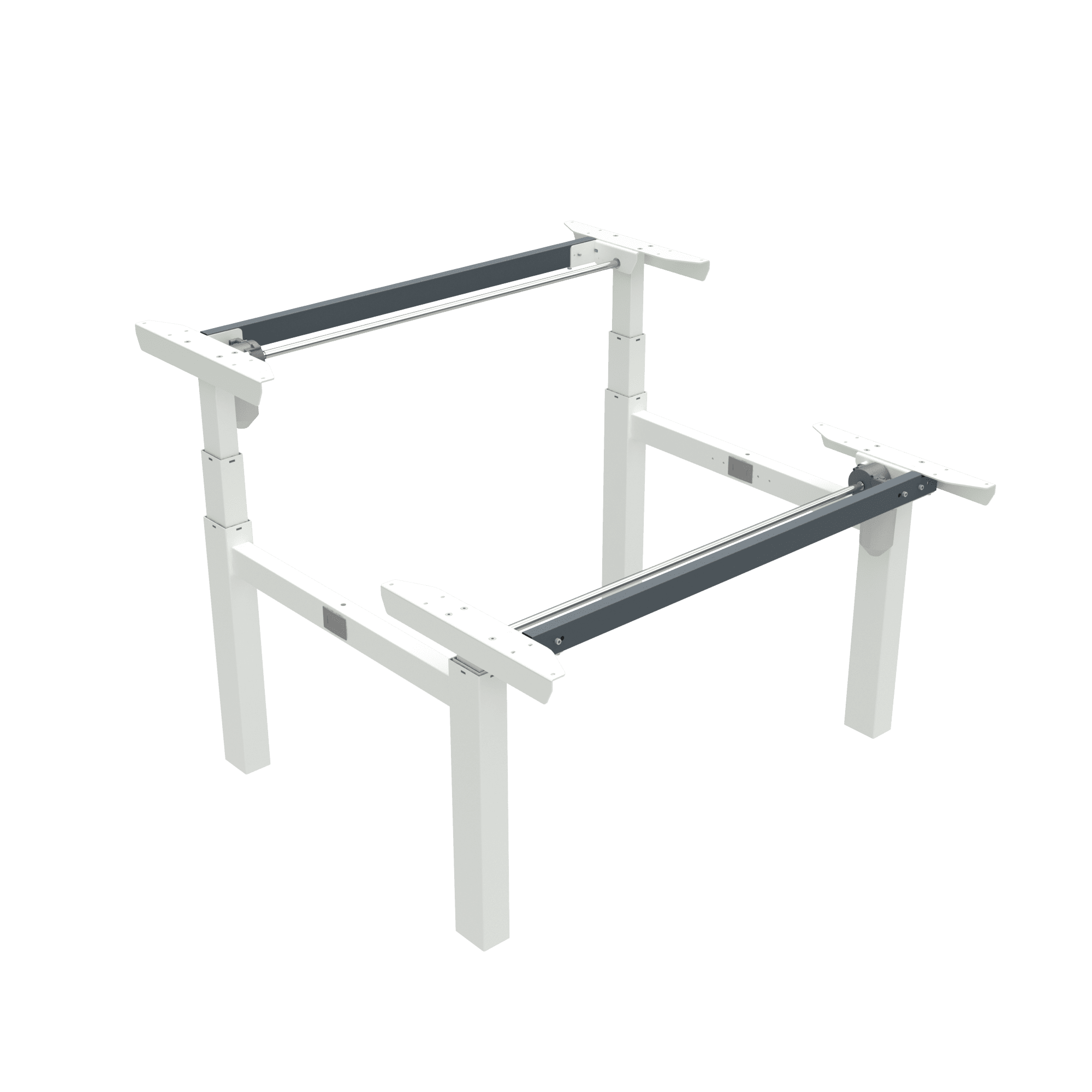 501-88 Hævesænke Stel, hvid - 65 cm til 125 cm Flex 112 - 152 cm.