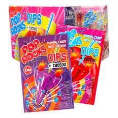 Pop Rocks Jordbær/Cola med Tatovering Storpak - 30-pak
