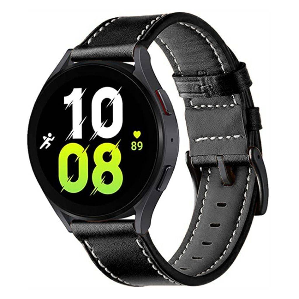Garmin Forerunner 265 / 255 / Vivoactive 4 / Venu 2 Urrem i Læder - Sort