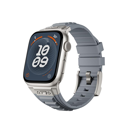 Apple Watch (42/44/SE/45/46/49mm) - High Stretch Armor Silikonerem - Lysegrå