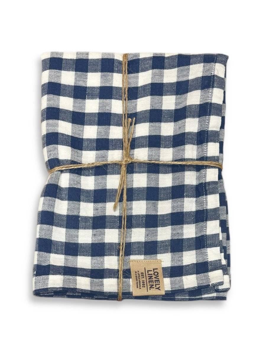 Misty Viskestykke Square Denim Blue - Lovely Linen.