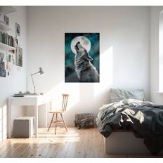 Varg ylande djur på poster