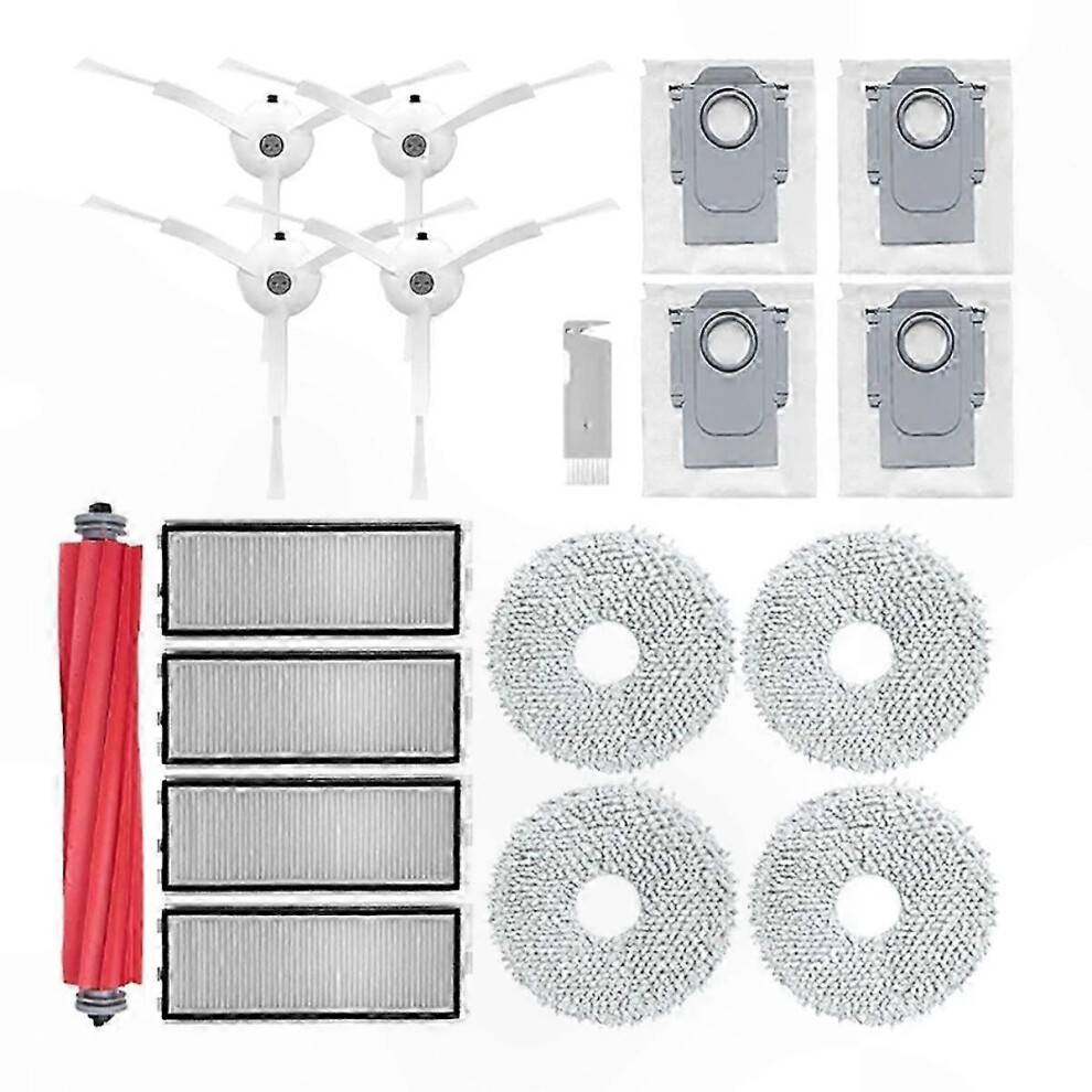 Replacement Brush Filter Mops Dust Bag for Roborock Qrevo Series Robot Vacuum Cleaner Models Pro MaxV S P10 Pro-Compatible Parts