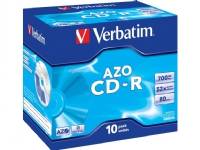 (ComputerSalg) Verbatim AZO Crystal - 10 x CD-R - 700 MB 52x - cd-boks