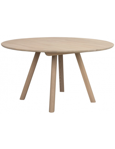 Rowico Clapperton rundt spisebord i egetræ Ø140 cm - White wash