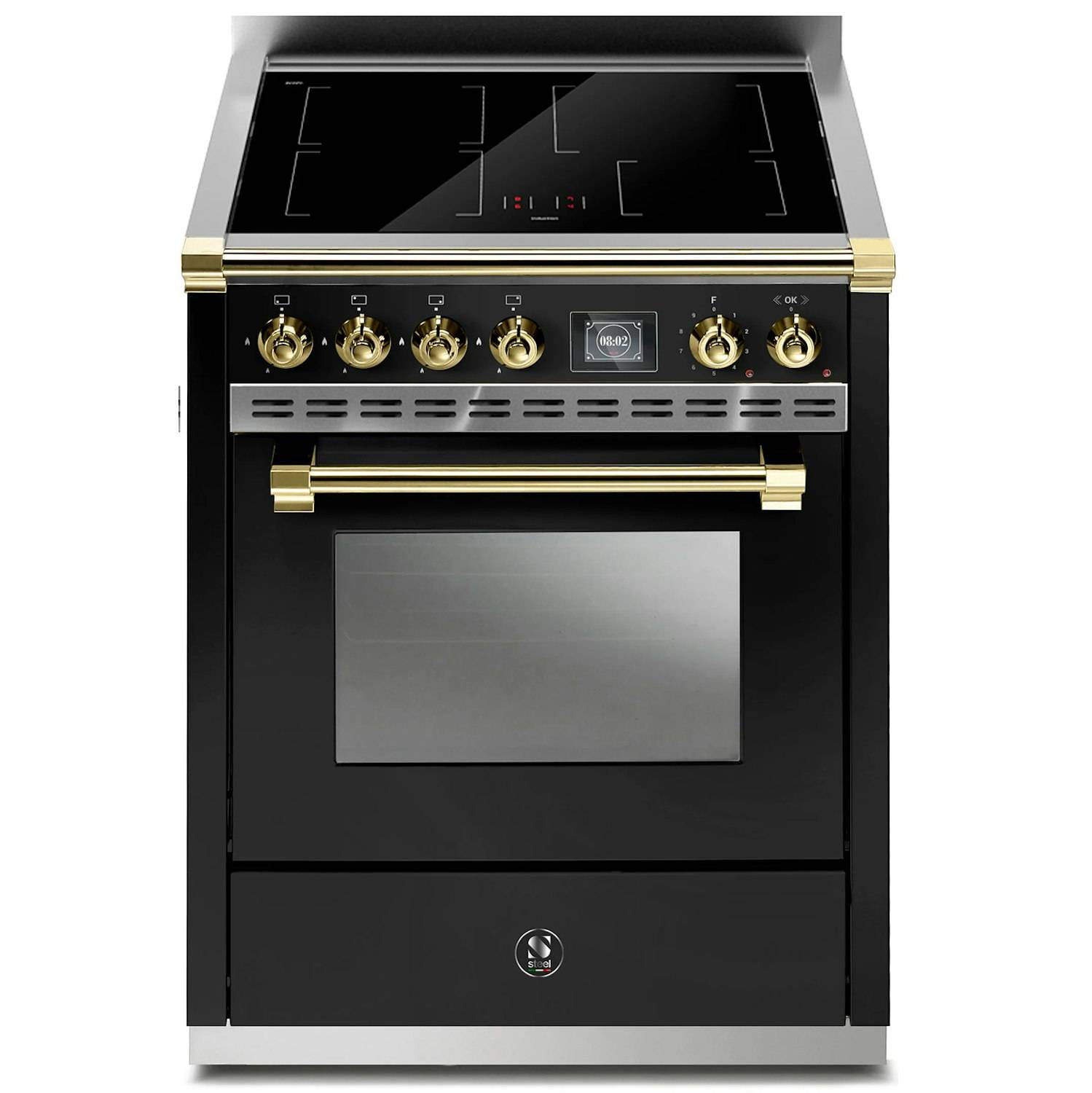 Induktionsspis Steel Ascot Combi-Steam 70cm Färg: Svart