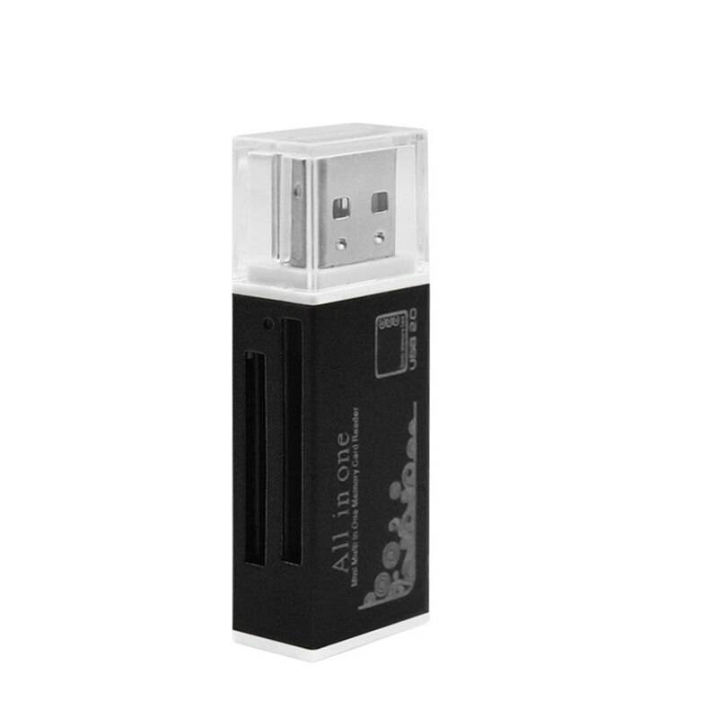 Lägsta pris multi all in 1 micro usb 2.0 minneskortläsare adapter för micro sd hc tf-kort m2 mmc ms pro duo kortläsare - Svart