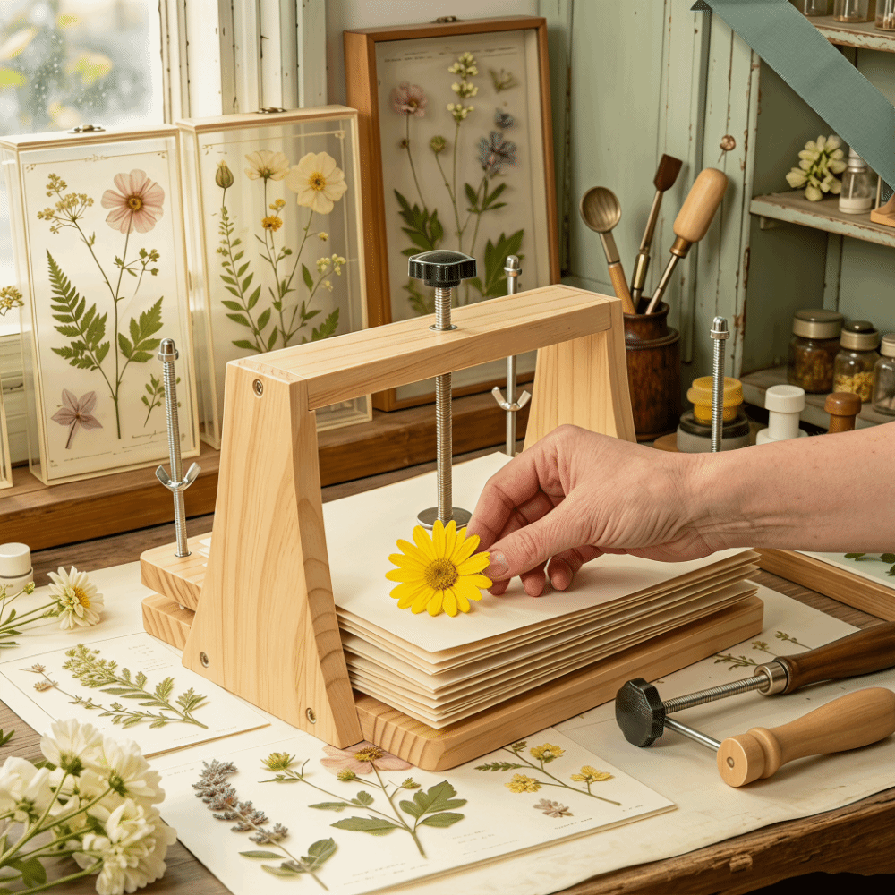 Large Wood Embossing Press Handmade Detachable DIY Art Dried Flower Craft Tool Handicraft Reusable