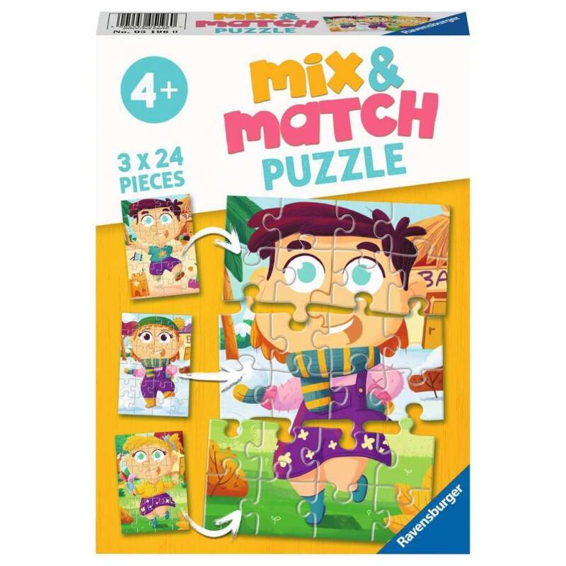 Ravensburger Kinderpuzzle - 05196 Mix&Match Kunterbunte Kleider -...