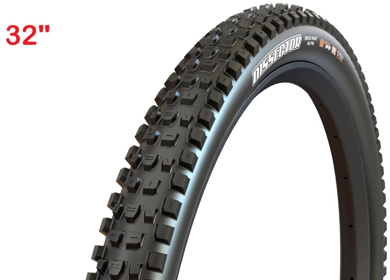 Maxxis Dissector TR EXO 32" Däck 3C 32x2.4", 60TPI, MaxxTerra