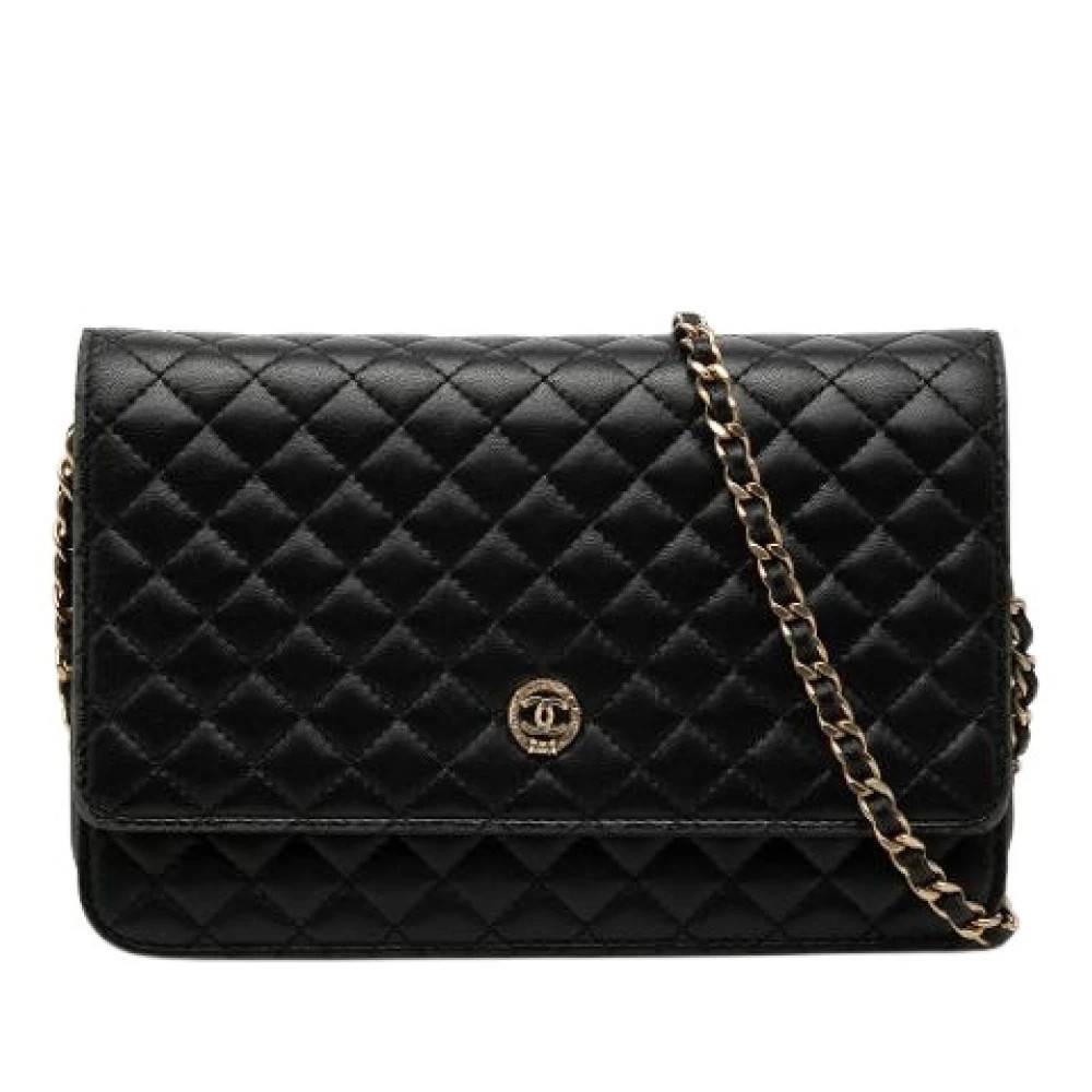 Chanel Vintage Pre-owned Vintage Crossbody Taske - Vintage - Dame - Sort - ONE SIZE - Uld